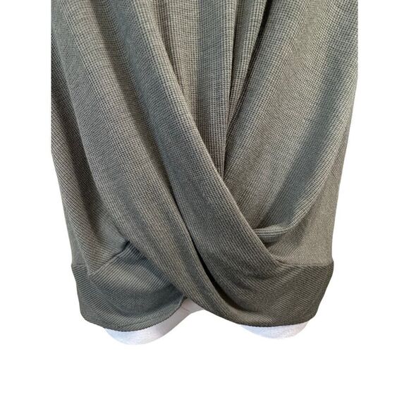 NWT Marine Layer Olive Lexi Rib Twist Front Tee Stretch Crewneck Top Women’s XL - Picture 5 of 14